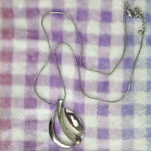 Chico's Silver Teardrop Necklace